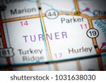 Turner. South Dakota. USA on a map.