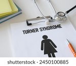 Turner syndrome is shown using a text