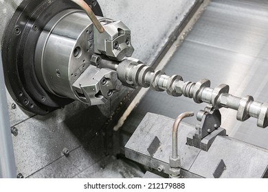 Turning Cam Shaft By High Accuracy CNC Lathe 