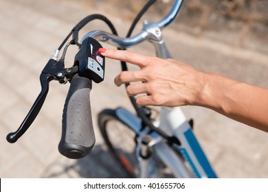 Turning On Electric Bicycle