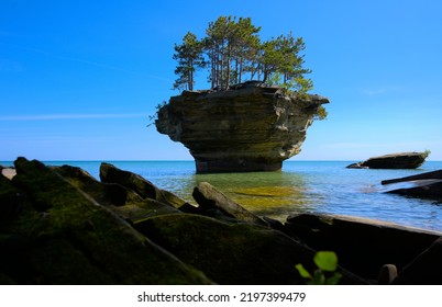 Turnip Rock In Port Austin, Michigan 