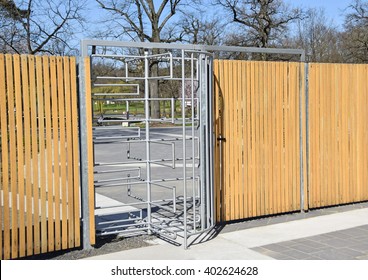 Turnstile at the entrance of the park - Shutterstock ID 402624628