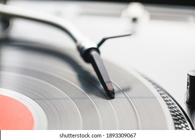 Turntable Stylus On Vinyl Record