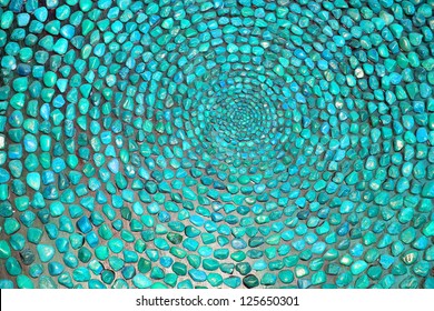 Turquoise Background With Little Stones Texture