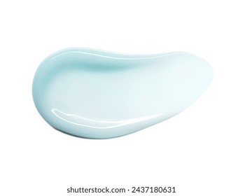 Turquoise cream cosmetic anti aging  texture stroke isolated on white background. Hyaluronic acid skincare moisturizer product swatch - Powered by Shutterstock