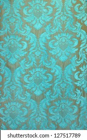 Turquoise Fabric Wallpaper