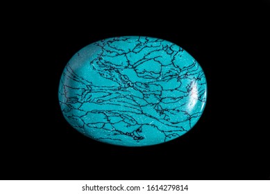 Turquoise Gemstone On Black Background