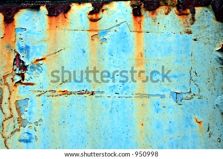 Turquoise Grunge Found on an Old Steam Train