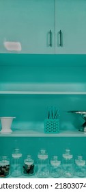 Turquoise Kitchen Ware And Decor.
