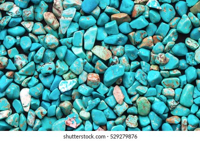 Turquoise Mineral Raw Background, Beautiful Blue Calaite  Stone Texture  
