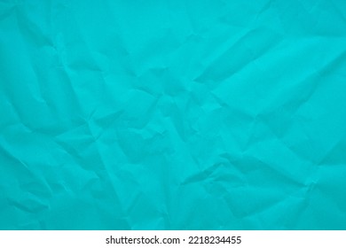 turquoise paper, Valentine's Day background, craft paper, craft material, festive packaging, blank turquoise background for inscription, retro style, crumpled paper, old material - Shutterstock ID 2218234455