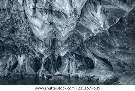 Turquoise reflection; striations; Shipwrecks; Shadowed passage; Sawtooth roof; Orange recess; Monochrome grotto; Marble arches; piller, Inside marble caves; Hourglass cavern; Capillas de Marmol, head 