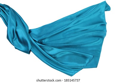 Turquoise Rippling Silk Fabric
