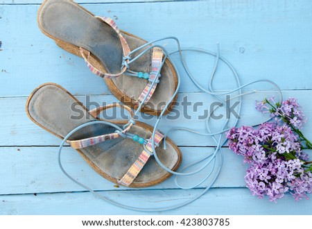 Turquoise sandal