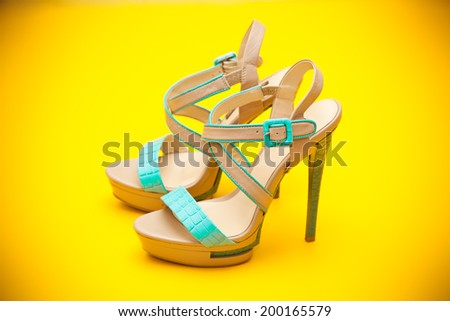 turquoise shoes with high heels 