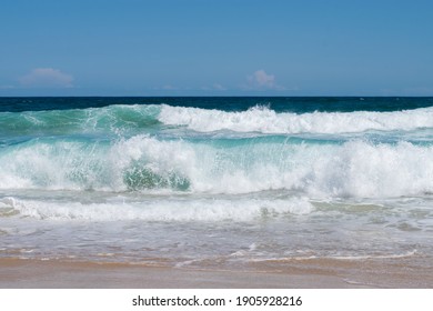 Turquoise Tunnel Sea Wave At Dana Bay Beach