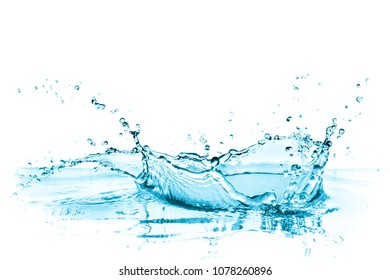 Turquoise Water Splash Isolated On White Stock Photo (Edit Now) 1078260896