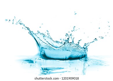 Turquoise Water Splash Isolated On White Stock Photo (Edit Now) 1294618903