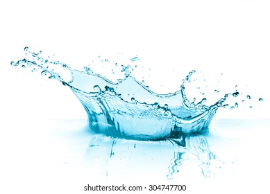 Turquoise Water Splash Isolated On White Stock Photo (edit Now) 304747700