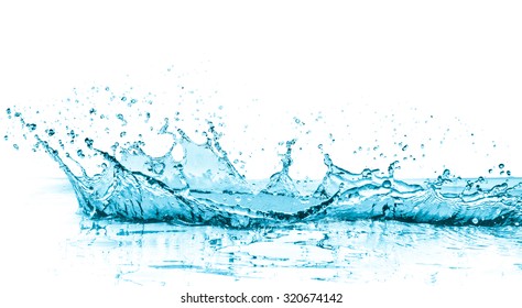 Turquoise Water Splash Isolated On White Stock Photo 229006018 ...