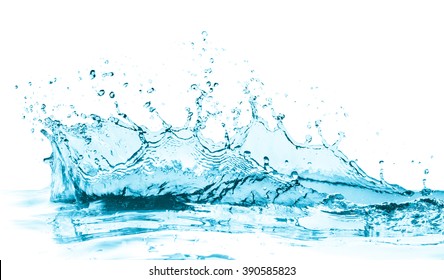 Turquoise Water Splash Isolated On White Stock Photo (Edit Now) 1175367784