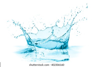 Turquoise Water Splash Isolated On White Stock Photo 402306160 ...