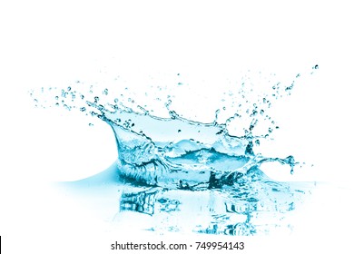 Turquoise Water Splash Isolated On White Stock Photo (Edit Now) 749954143