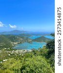 Turquoise waters in Coral Bay in St. John, US Virgin Islands