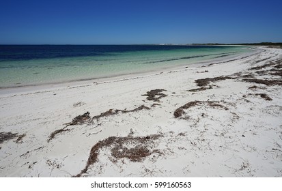 Turquoise waters and white sand in the Jurien Bay Marine Park on the Coral Coast of Western Australia