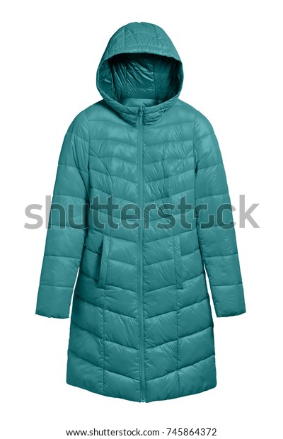 turquoise winter coat