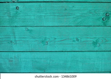 Turquoise Wood Background With Grain And Nodes