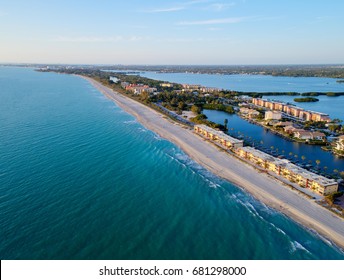 Turtle Beach On Siesta Key In Sarasota, FL Shot By Aerial Drone