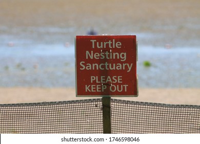 Turtle Nesting Sanctuary: Please Keep Out. Sign Posted At Medicine Lake, Plymouth, MN. 5/31/20