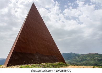 Tusa, Province Of Messina, Sicily, Italy. Pyramid Of The 38th Parallel.