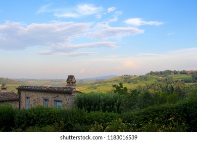 Tuscan Landscape and Cottage outside San Gimignano, Italy - Shutterstock ID 1183016539