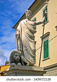 Tuscany, Arezzo, The  Statue Of The Grand Duke Of Tuscany Ferdinand III Of Lorraine.          