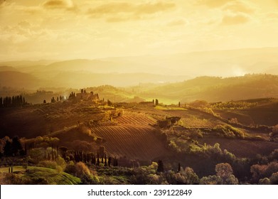 Tuscany - Landscape Panorama, Toscana - Italy