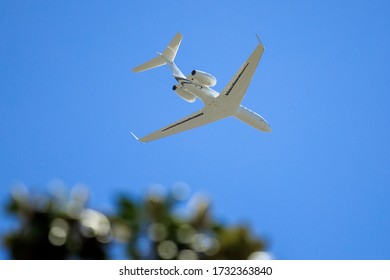 Tustin, CA / USA - May 15, 2020:  Thunderbird Planes Fly Over Tustin, CA To Honor California's First Covid-19 Responders