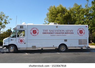 TUSTIN, CALIFORNIA - 5 OCT 2019: The Salvation Army Emergency Disaster Services Vehicle. 