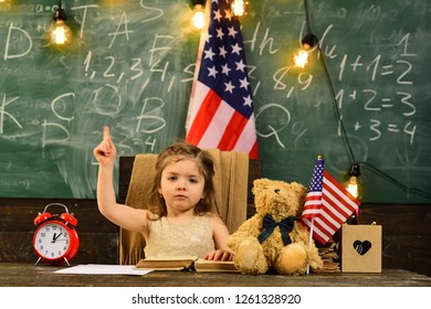 Tutor Will Require Child To Learn Specific Skill Before Advancing To Level. Children Must Be Taught How To Think Not What To Think. Group Four Happy People Having Waving American Flag.