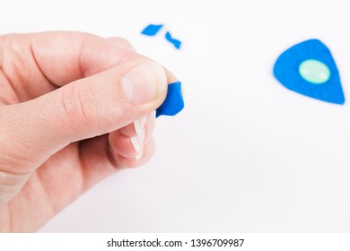tutorial, master class in creation of a blue necklace from polymer clay