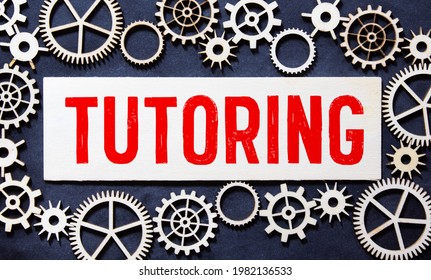 Tutoring Word Made Building Blocks Stock Photo 1982136533 