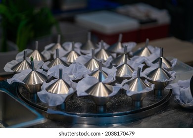 Tutu Kueh Mould Equipment  Steaming Kueh At Hawker Stall, Singapore