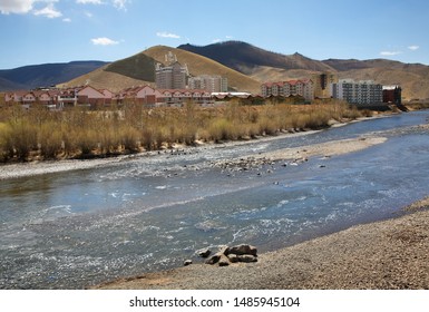 Tuul River In Ulaanbaatar. Mongolia