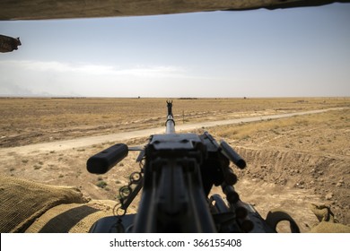 TUZ KHURMATO, IRAQ - AUGUST 20, 2012 - One of the last outpost of the frontline between Peshmerga and Islamic State.