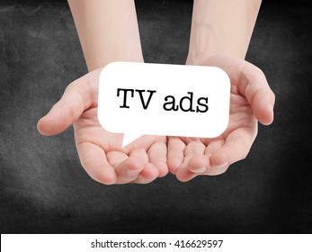 TV Ads Written On A Speechbubble