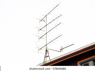 TV Antenna Isolated On White Background