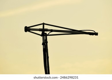 The TV antenna uses a paralon pipe installed on the roof of the house - Powered by Shutterstock