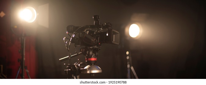 TV Camera In Recording And Live Studio