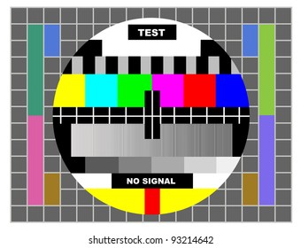 Tv Color Test Pattern, Test Card For PAL And NTSC